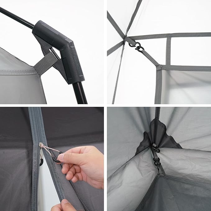 KingCamp Screen Tent, Camping Tent for 6-8 Person 12' x 12' Portable Screen House Room with Detachable Sunshade for Camping, Garden & Backyard