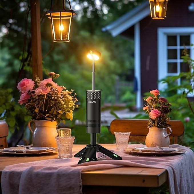 Camping Lights Rechargeable, Detachable Camping Lantern with Stand, Telescopic Waterproof Camping Lamp, Magnetic Work Hanging Light, LED Tent Flashlights for Emergency, Power Outages (Black)