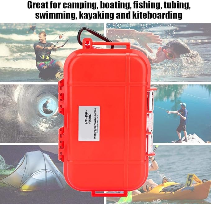 Tbest Waterproof Dry Box Airtight Outdoor Shockproof Storage Case Multipurpose Carry Box Container Inner Rubber Pad Detachable 4 Colors