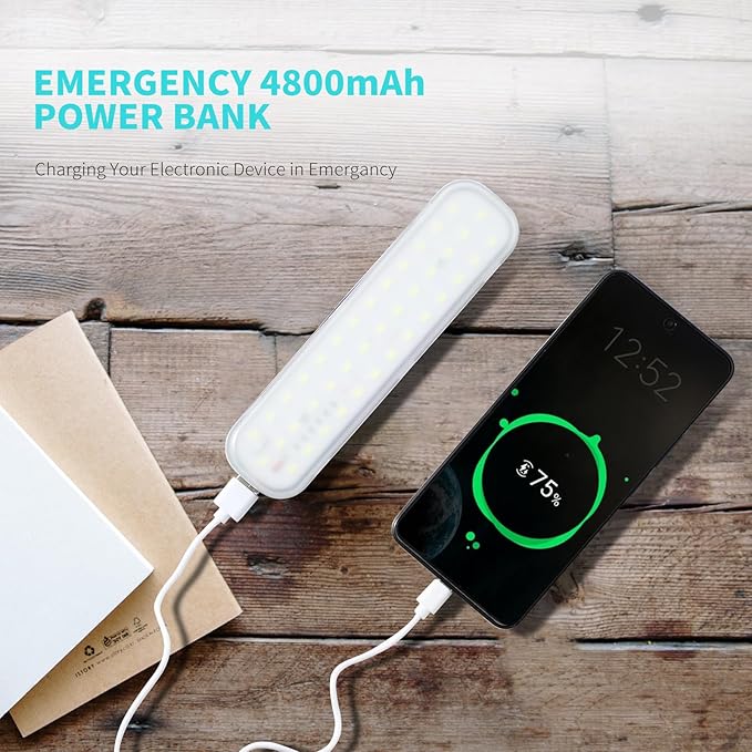 Solar Rechargeable Camping Lantern - 2000 Lumens, 4 Light Modes, Portable Power Bank (Green)