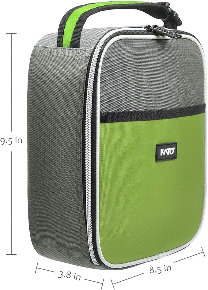 Insulated Lunch Box for Men Women, Portable Thermal Small Lunch Bag for Office Work Picnic, Reusable Compact Lunchbox Cooler Tote for Adults,Green