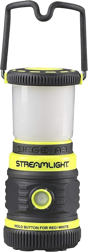 Streamlight 44943 Siege 200-Lumen Ultra-Compact AA Alkaline Outdoor Hand Lantern/Flashlight with Magnetic Base, Yellow