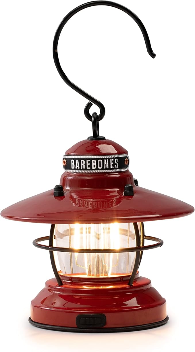 Barebones Edison Mini Vintage Adjustable LED Compact Outdoor Lantern - Essential Gear for Camping, Hiking, Fishing, Tents and Outdoor Adventures