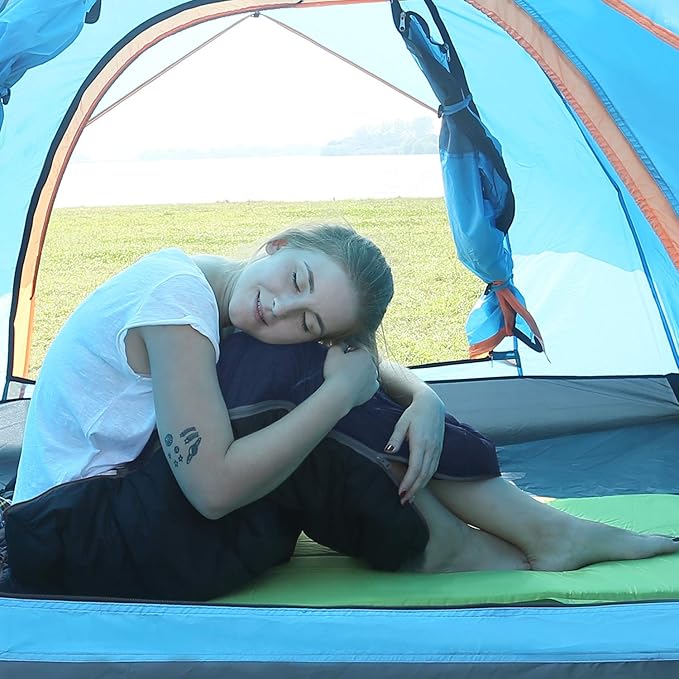 REDCAMP Cotton Flannel Sleeping Bag for Camping Backpacking, Adults Cold Weather Envelope Sleeping Bags with 2/3/4lbs Filling