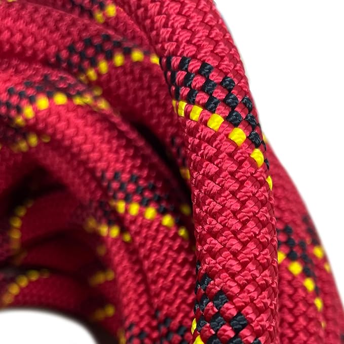 Static Climbing Rope 11mm UIAA Static Line Rappelling Rope 60M (200ft) Nylon Kern Mantle Rope for Escape Rope Rock Climbing, Mountain Tree Climbing, Hauling, Rescue
