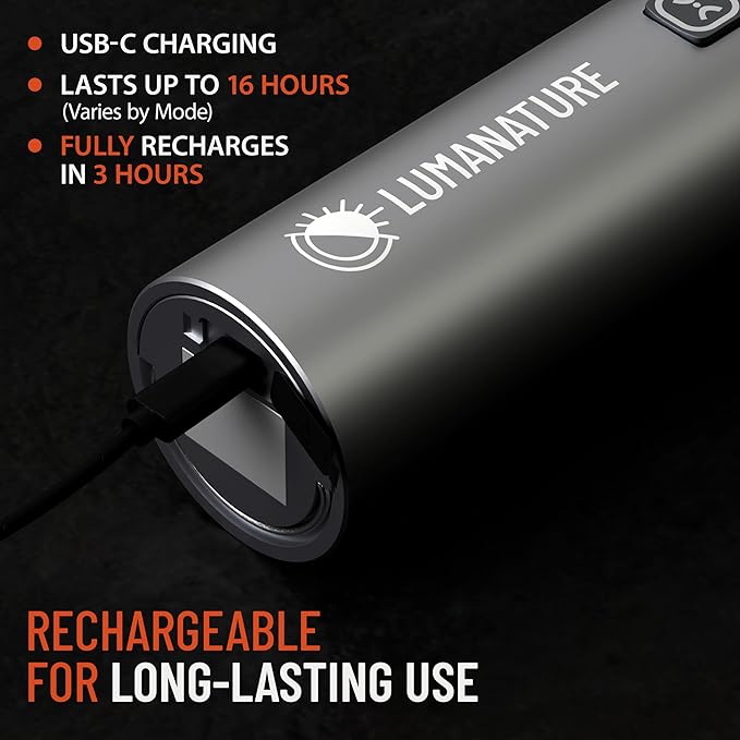 Rechargeable Camping Lantern – LED Outdoor Light with Flashlight & Lantern Modes, Magnetic Base & Hanging Hooks – Waterproof Emergency Light for Camping Backpacking Hiking & Power Outages - Silver