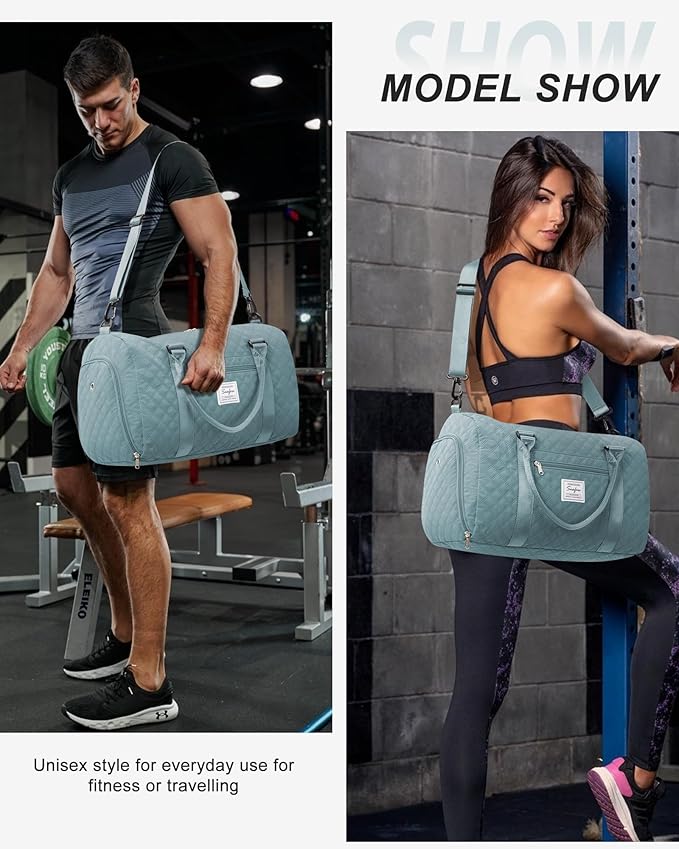 Gym Bag Womens,Travel Duffel Carry on Bag Sport Tote Bag Weekend Overnight Bag