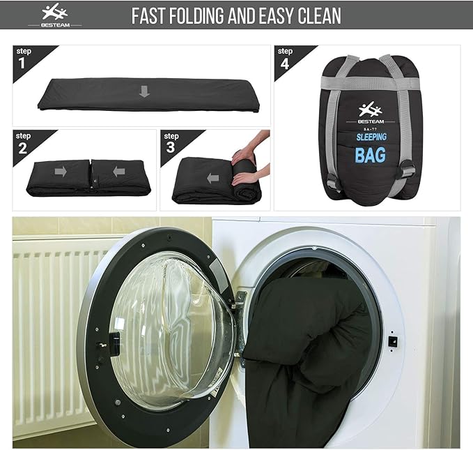 Warm Weather Sleeping Bag - Portable Waterproof Compact Lightweight, Packable for Kids, Teens Adults Camping Backpacking Hiking, Spring Summer Fall