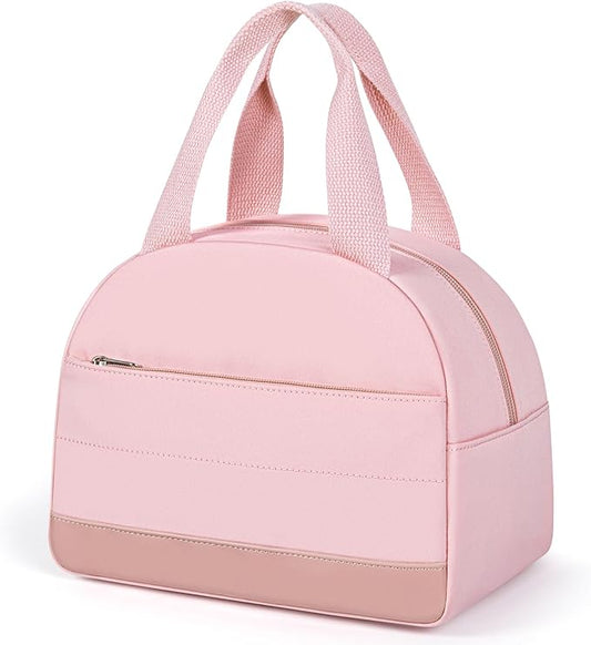 Lunch Box Lunch Bag for Women Men, Leakproof, Insulated Lunch Box Tote with Large Capacity, Lunch Container for Work/Office (Pink)