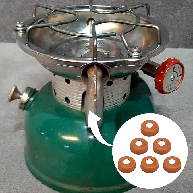 Lantern Accessories - 6 Pcs Leather Pump Cups for Coleman Gas Lantern 220 200 242 425 413 236 237 Models (216-5091) - Compatible with Coleman Gas Lanterns and Stove