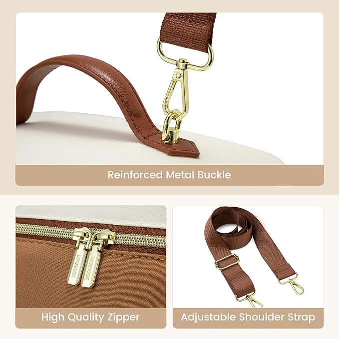 LOVEVOOK Lunch Box for Women,Large Adult Insulated Lunch Bag for Women,Leakproof Cooler Bag for Office Picnic Hiking Beach,Lunch Tote Bag with Adjustable Shoulder Strap