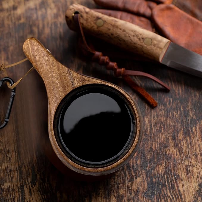 Kuksa Wooden-Mug - 6.76 oz Wood Coffee Cup for Camping, Hiking, traveling