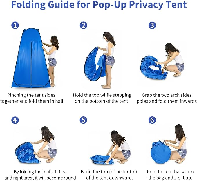 Pop Up Privacy Shower Tent, Outdoor Portable Changing Tent Camping for Camping Beach Toilet Shower Bathroom Changing Room Sun Shelter with Window with Carry Bag