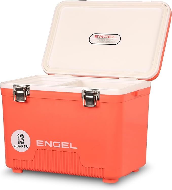 ENGEL 13qt Leak-Proof, Air Tight, Drybox Cooler and Small Hard Shell Lunchbox for Men and Women