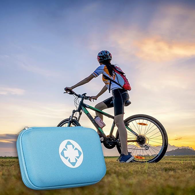 274PCS Car Travel First Aid Kit Supplies for Business, First Aid Backpacking Essentials Items Trauma Emergency Survival Kits for Home Outdoor Adventure, Blue Monoki