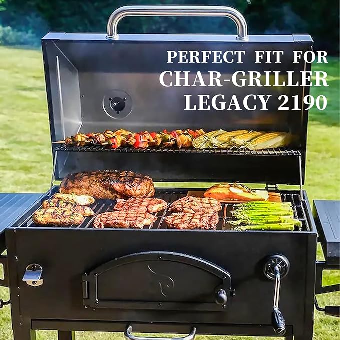 Hisencn 17.8'' Cooking Grates for Char-Griller Legacy 2190 Grill, Cast Iron Grates Replacement Parts for Dyna Glo DGN486DNC, DGN486SNC,DGN576DNC, Fit for Napoleon LD4 LD4NSS R525 R525NK R525SB