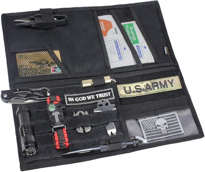 WYNEX Molle Visor Panel Organizer, Tactical Car Sun Visor Cover Molle Webbing Compatible Vehicle Visor Storage Holder Pouch