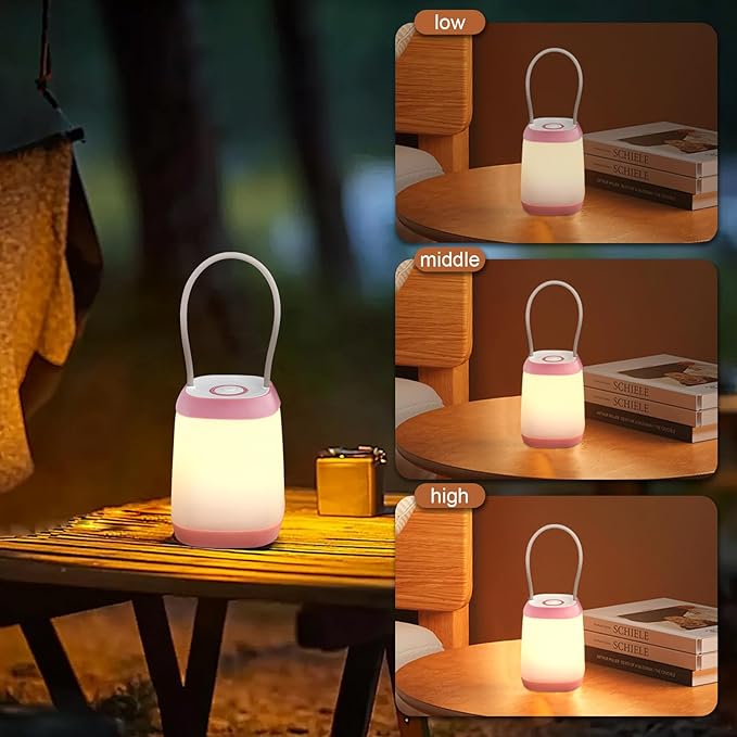 EXTRASTAR 2 Pack LED Battery Operated Lights, Portable LED Tent Lantern, IPX4 Water Resistant, 3 Modes for Backpacking Camping Hiking Emergency Light, Lamp for Outdoor and Indoor