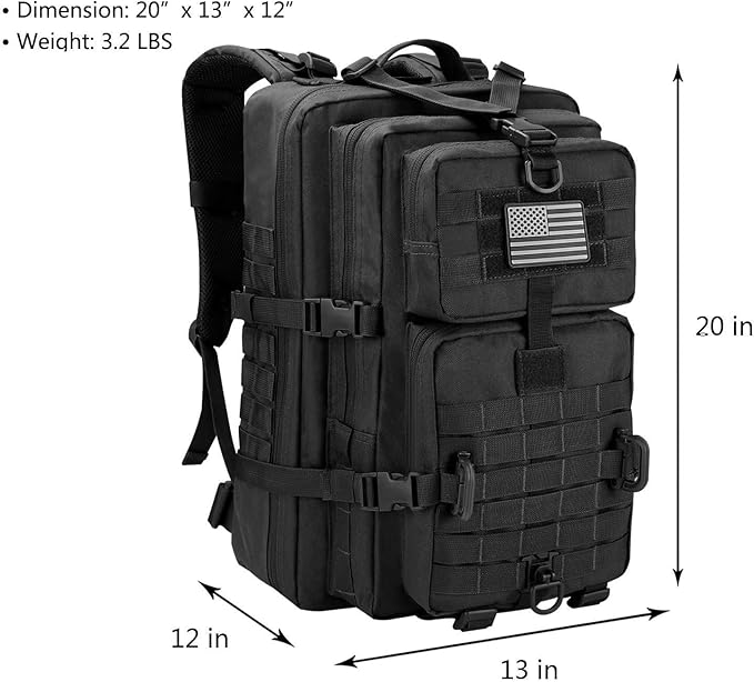 MOLLE Assault Pack, Tactical Backpack Military Army Camping Rucksack, 3-Day Pack