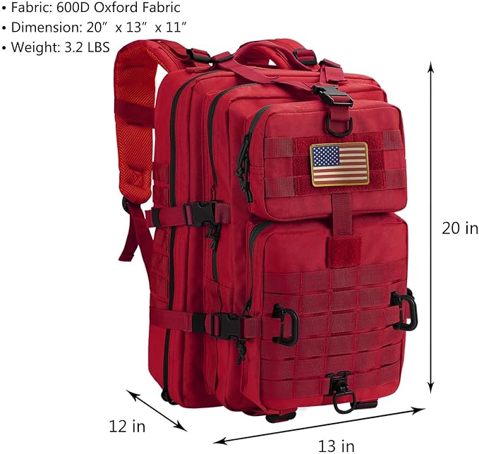 MOLLE Assault Pack, Tactical Backpack Military Army Camping Rucksack, 3-Day Pack