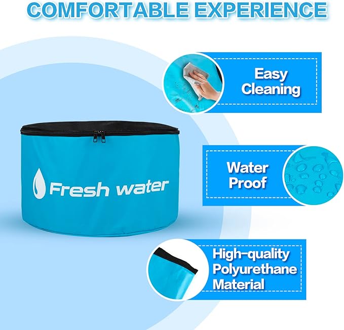 RV Sewer Hose Storage 4 Packs, Two-Way Zipper Closures and Visible Cover for RV Storage And Organization, Waterproof Accessories Bag for Garden Fresh Water Hoses Electrical Cords Camper Tools