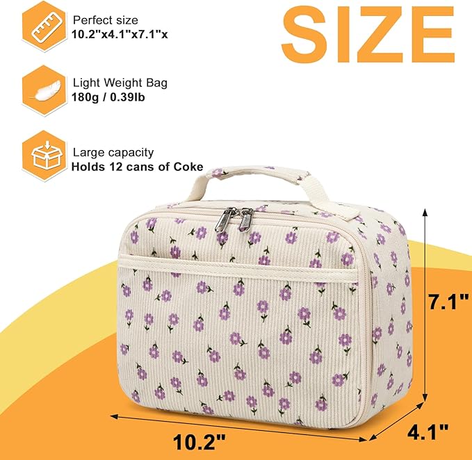 CAMTOP Lunch Box Kids Insulated Lunch Bag Small Cooler Thermal Meal Thermal lunchbox for Girls Boys School Picnics