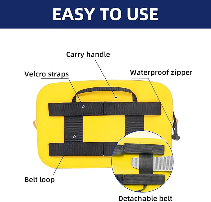 THURSO SURF Waterproof Fanny Pack Dry Bag Floating Pouch Bag Adjustable Waist Strap Keep Your Phone and Valuables Safe/Dry SUP Accessories for Kayaking Paddle Board Snorkeling Boating (Tangerine)