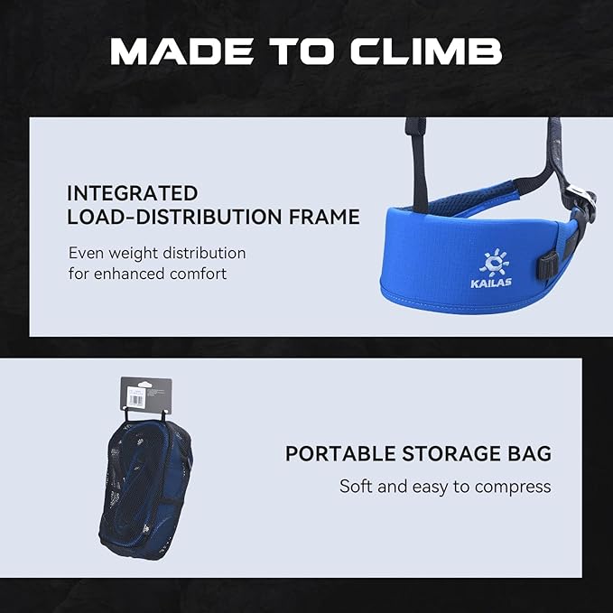 KAILAS B4 Rock Climbing Harness Men Roofing Harness Safety Belt Climbing Gear Adjustable Mountaineering Lightweight