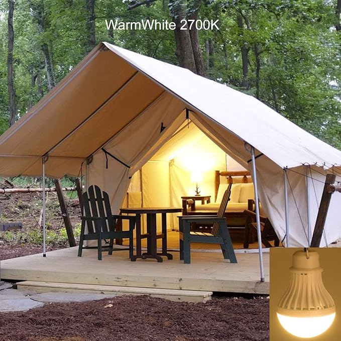 Onite 4-Pack USB LED Light Bulb | 2700K Warm White | Emergency Backup Lighting for Camping, RV, Garage, and Power Outage Preparedness