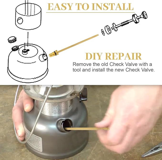 Check Valve and Air Stem Assembly Compatible with Coleman Stove Valve Parts for Fuel Lantern for Fuel Lantern or Stove - 2 Pcs