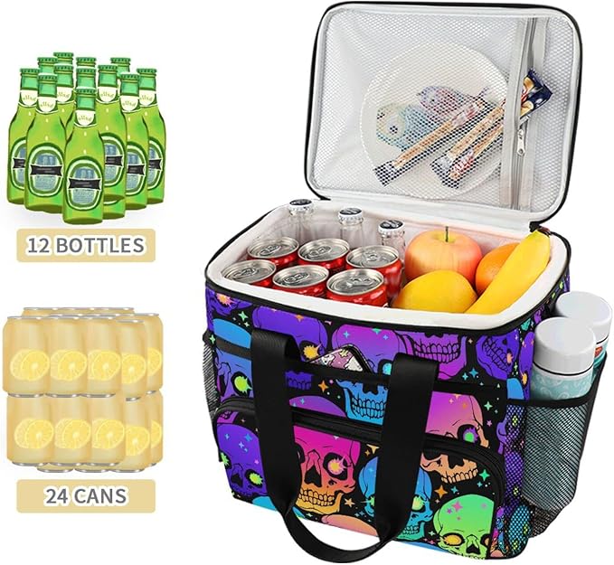 Cooler Bag Insulated Picnic Bag Large Lunch Box Reusable Tote Bag Soft Sided Portable Beach Cooler Grocery Camping