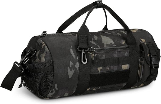 Huntvp Tactical Duffle MOLLE Handbag Gear Military Travel Carry On Shoulder Bag Small Valise