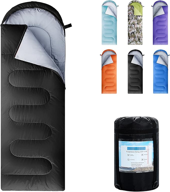 Sleeping Bags for Adults,Kids & Girls-Warm & Cold Weather Lightweight Waterproof Sleeping Bag Backpack with Compact Bag,Great for 3-4 Seasons Hiking,Camping and Outdoor Mountaineering