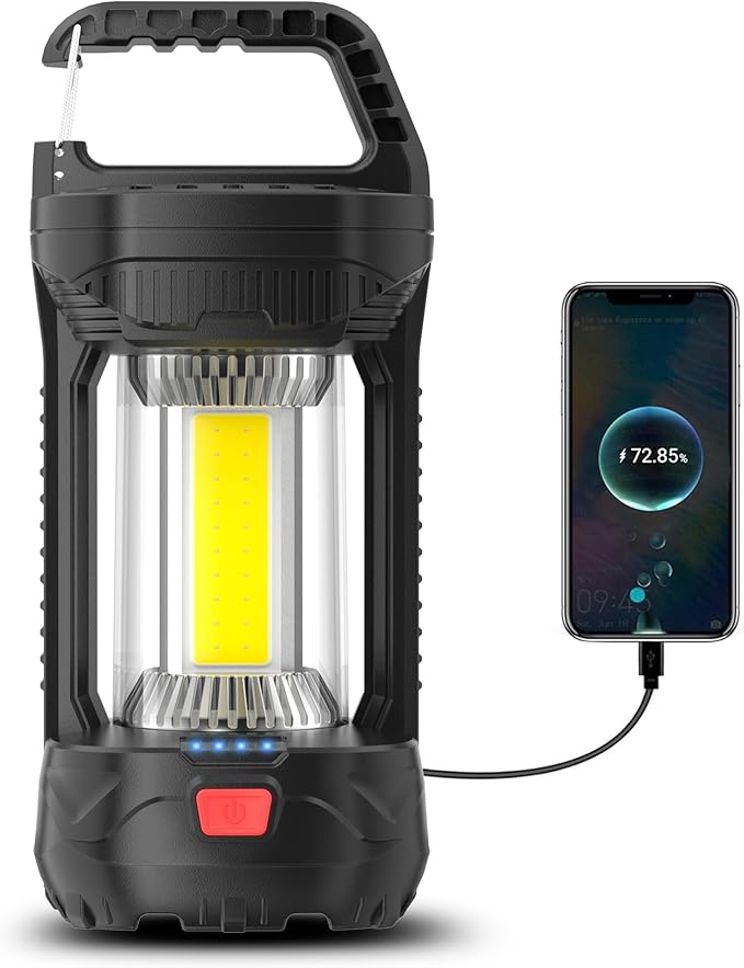 Camping lantern for power outage, 2000LM Rechargeable Led Lantern 4000mAh Battery Emergency Light, Waterproof Tent Light with 4 Lighting Modes, Portable Lantern Flashlight for Home or Hiking
