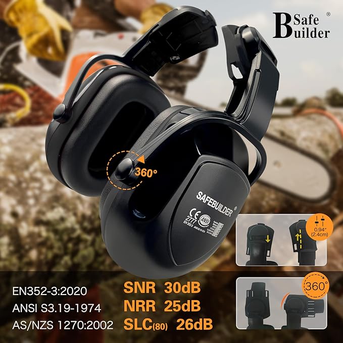 Forestry Safety Helmet with Build-in Visor Mesh Face Shield Ear Muffs 4 in 1 Chainsaw Safety Hard Hats