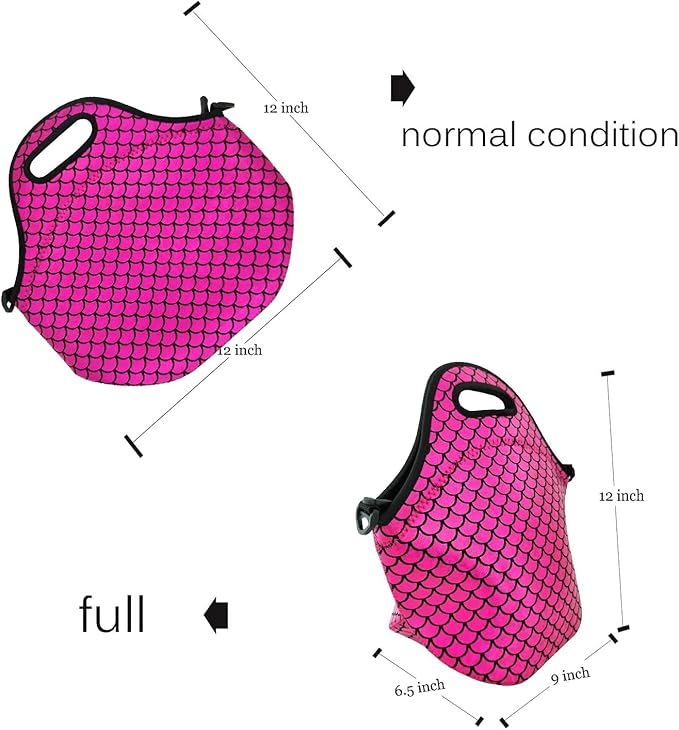 YOUDA Insulated Lunch Bag Neoprene Shoulder Lunch Tote Boxes Bags for Women Men Work Office Outdoor Picnic Travel