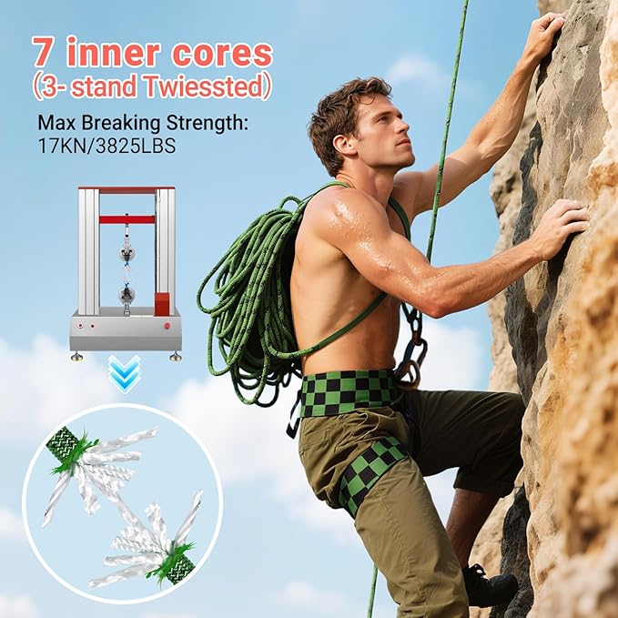 10.5mm Climbing Rope,Static Rock Climbing Rope for Escape Rope Ice Climbing Equipment Fire Rescue Parachute