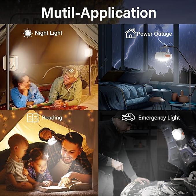 Rechargeable Camping Lights FLY2SKY 3 Pcs Tent Lights Mini Flashlight Portable LED Camping Lantern Survival Gear Camping Accessories for Hiking Backpacking Fishing Hurricane Emergency Outage