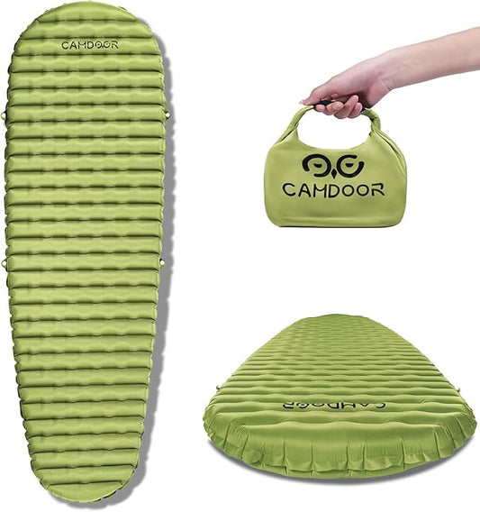 Sleeping Pads for Camping, Ultralight Sleeping Pad Insulated 6.8 R-Value Inflatable Sleeping Pads Compact for Camping Backpacking Hiking Traveling Tent