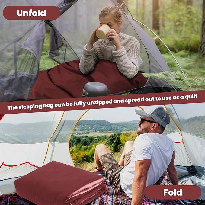 WILDROOTS Outdoor Camping Sleeping Bags for Hiking, Hunting, Travel