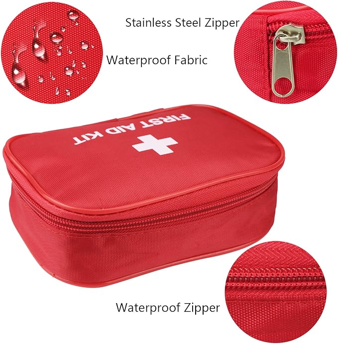 AOUTACC 6 Pack Empty First Aid Kit Bag, Lightweight Empty First Aid Bag for Emergency at Home, Office, Car, Outdoors, Boat, Camping, Hiking(Bag Only)