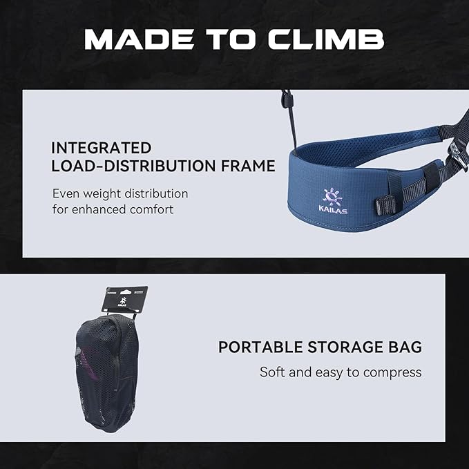 KAILAS B4 Rock Climbing Harness Men Roofing Harness Safety Belt Climbing Gear Adjustable Mountaineering Lightweight