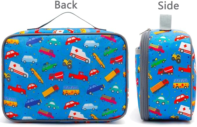 FlowFly Kids Lunch box Insulated Soft Bag Mini Cooler Back to School Thermal Meal Tote Kit for Girls, Boys, Car