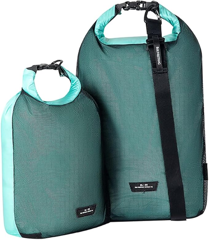 Waterproof dry sack Lightweight Dry Bag Soft and comfortable stuff sacks for backpacking Rafting Boating Camping (Green, 4L 8L)