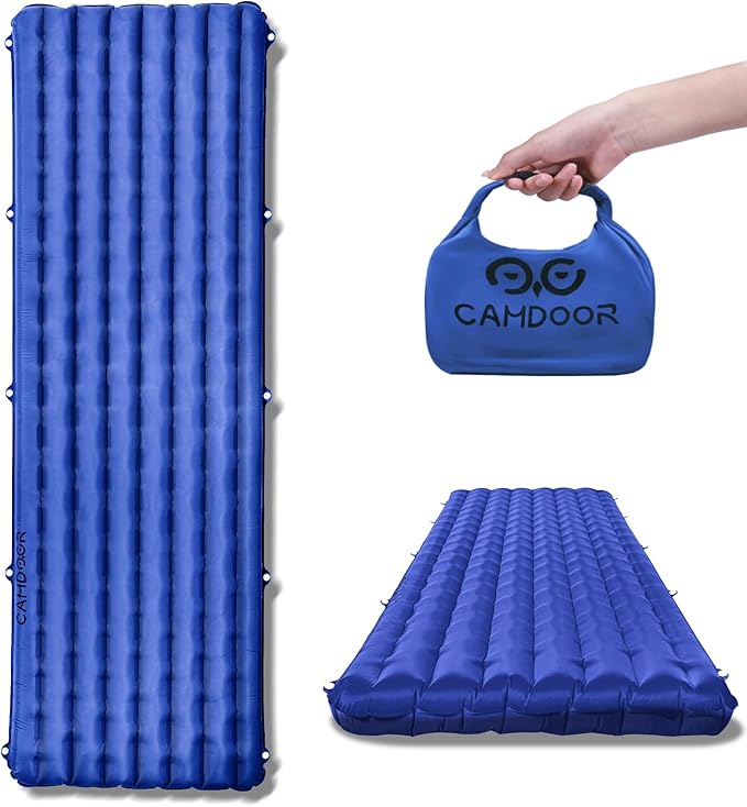 Inflating Sleeping Pads, Ultralight Sleeping Pad Insulated - Camping Mattress for Backpacking, Hiking with Bag, Compact Sleeping Mat for Camping