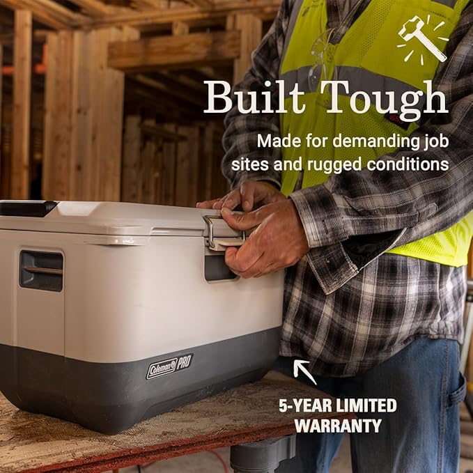 Coleman Pro 17-Quart Insulated Hard Cooler Lunchbox Portable Rugged Durable with TempLock FX Insulation & Anchor Points for Secure Transportation
