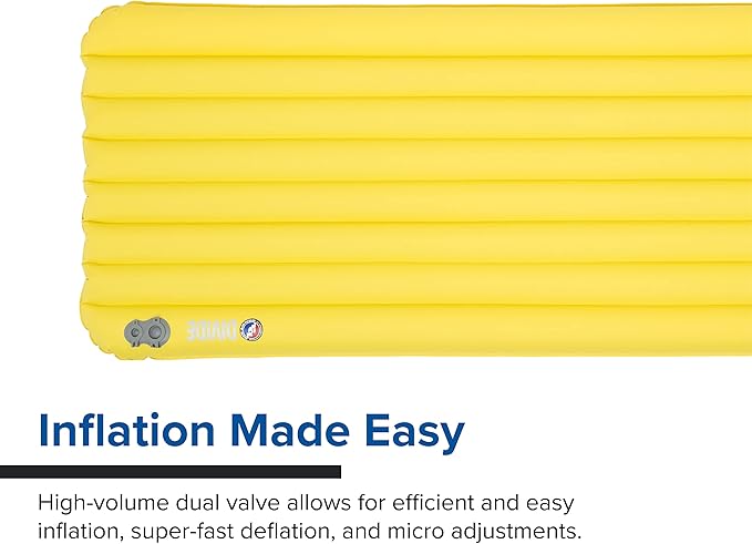 Big Agnes Divide | Lightweight, Compact, Warm-Weather Air Chamber Sleeping Pad, Regular, Warm Olive