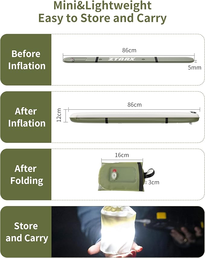 USB Rechargeable Camping Lantern,Inflatable Camping Light for Tent,4 Lighting Modes,IP66 Waterproof,Portable and Lightweight