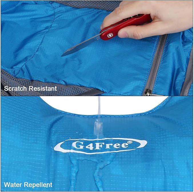 G4Free Lightweight Packable Hiking Backpack for Men Women Small Hiking Daypacks Foldable Shoulder Pack Casual Outdoor Bag 11L