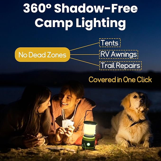 Camping Lantern Rechargeable Telescopic Camping Light,1800LM, 4400mAh IPX5 Waterproof Tent Lights, 4 Light Modes, Portable Flashlight for Power Outages, Emergency, Hurricane, Hiking